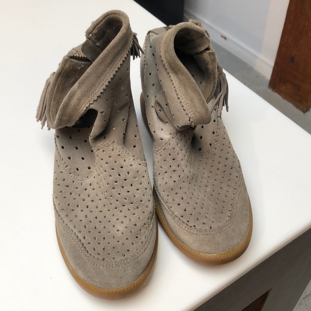 Isabel Marant Basley Suede Sneaker Wedge Booties